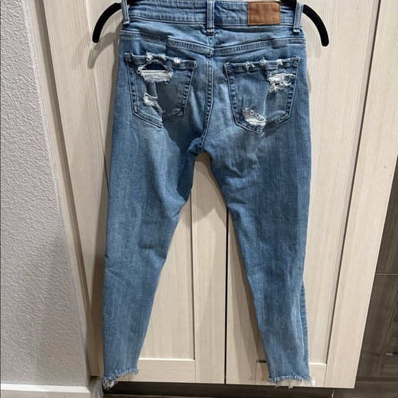 BKE Light Blue Distressed Skinny Jeans - Picture 2 of 2